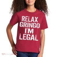 Relax Gringo I'm Legal Funny Immigration Kids T-Shirt thumb 2