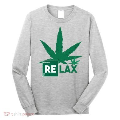 Relax Hemp Leaf Medical Marijuana Long Sleeve Shirt