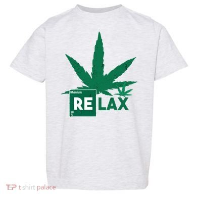 Relax Hemp Leaf Medical Marijuana Toddler T-Shirt