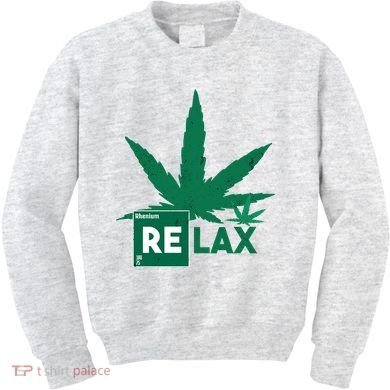Relax Hemp Leaf Medical Marijuana Kids Sweatshirt