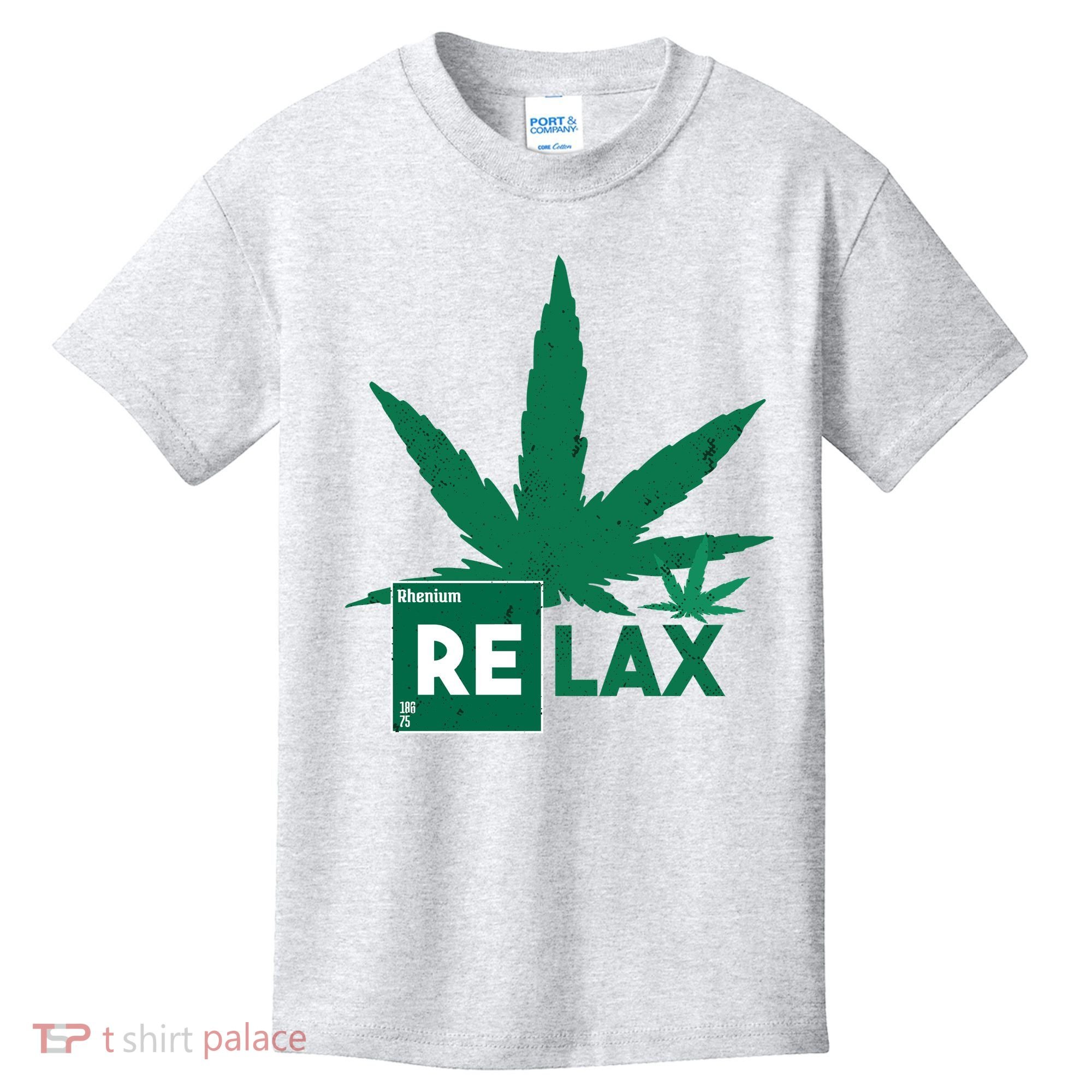 Relax Hemp Leaf Medical Marijuana Kids T-Shirt