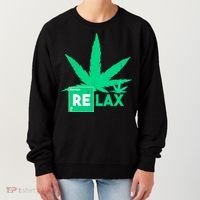 Relax Hemp Leaf Medical Marijuana Women's Sweatshirt thumb 0