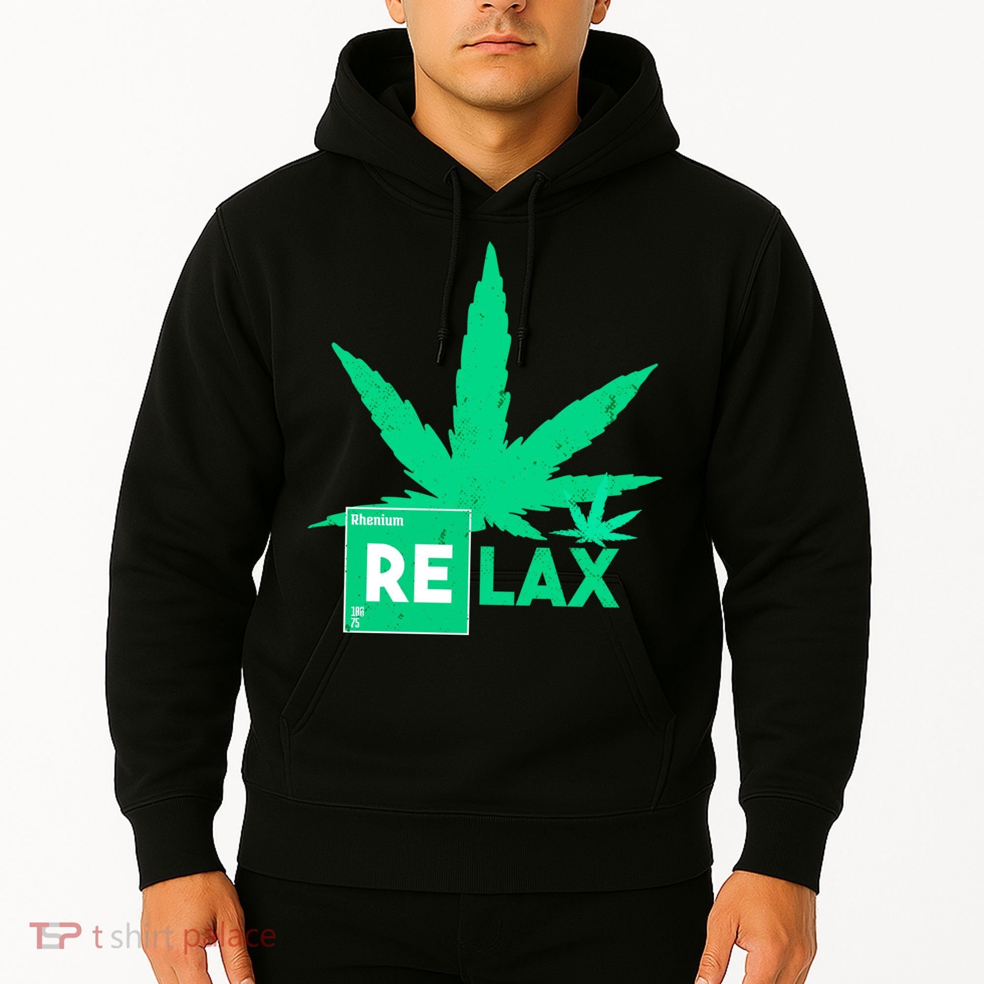 Relax Hemp Leaf Medical Marijuana Hoodie