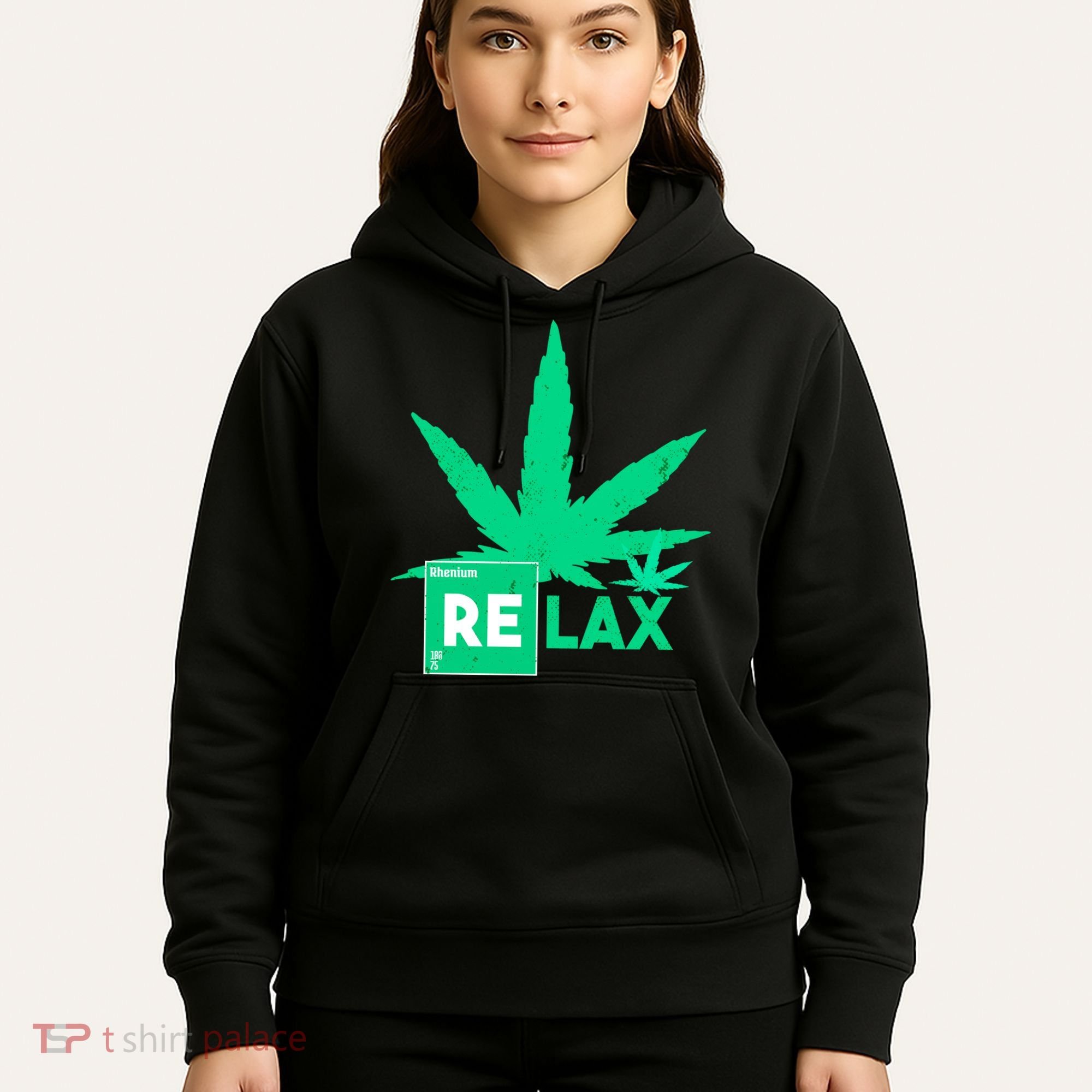 Relax Hemp Leaf Medical Marijuana Hoodie