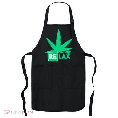 Relax Hemp Leaf Medical Marijuana Apron
