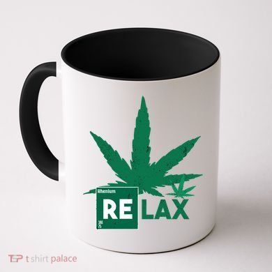 Relax Hemp Leaf Medical Marijuana Coffee Mug