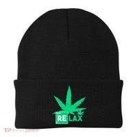Relax Hemp Leaf Medical Marijuana Beanie thumb 0