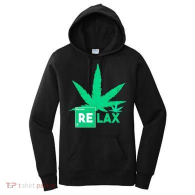 Relax Hemp Leaf Medical Marijuana Women's Hoodie