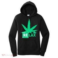 Relax Hemp Leaf Medical Marijuana Women's Hoodie thumb 0