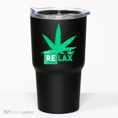 Relax Hemp Leaf Medical Marijuana Tumbler
