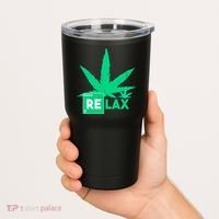 Relax Hemp Leaf Medical Marijuana Tumbler thumb 2