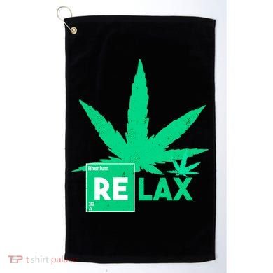 Relax Hemp Leaf Medical Marijuana Golf Towel
