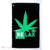 Relax Hemp Leaf Medical Marijuana Golf Towel thumb 0