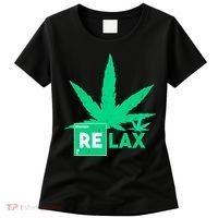Relax Hemp Leaf Medical Marijuana Women's T-Shirt thumb 0