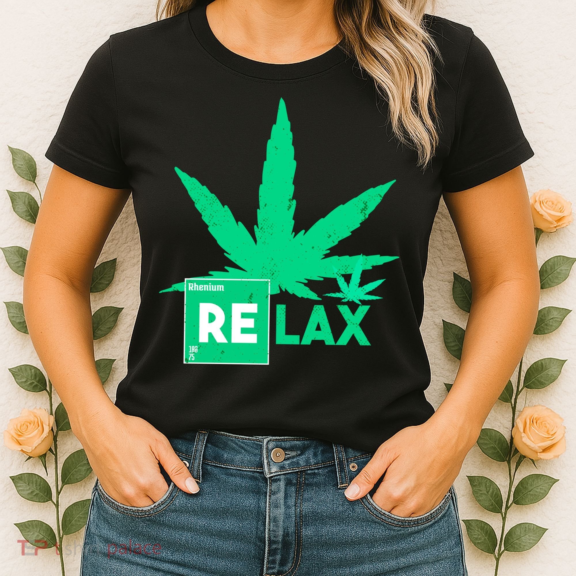 Relax Hemp Leaf Medical Marijuana Women's T-Shirt