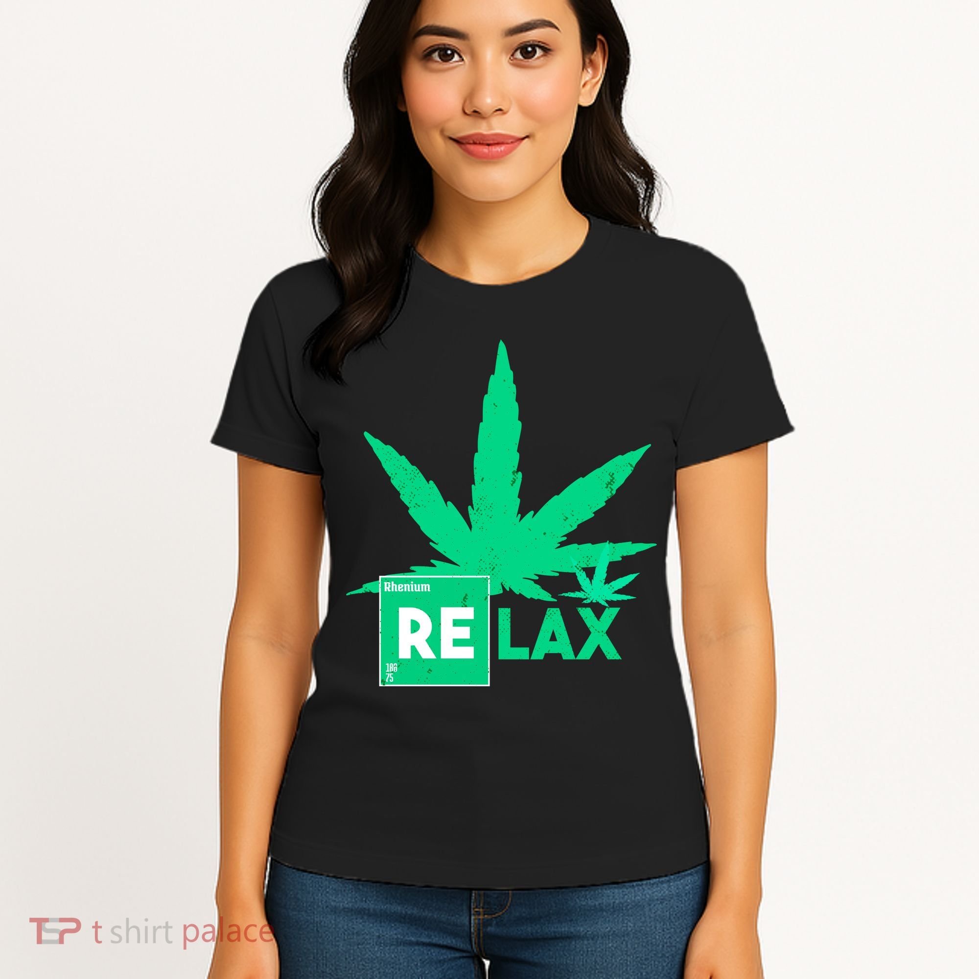 Relax Hemp Leaf Medical Marijuana Women's T-Shirt
