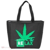 Relax Hemp Leaf Medical Marijuana Tote Bag thumb 0