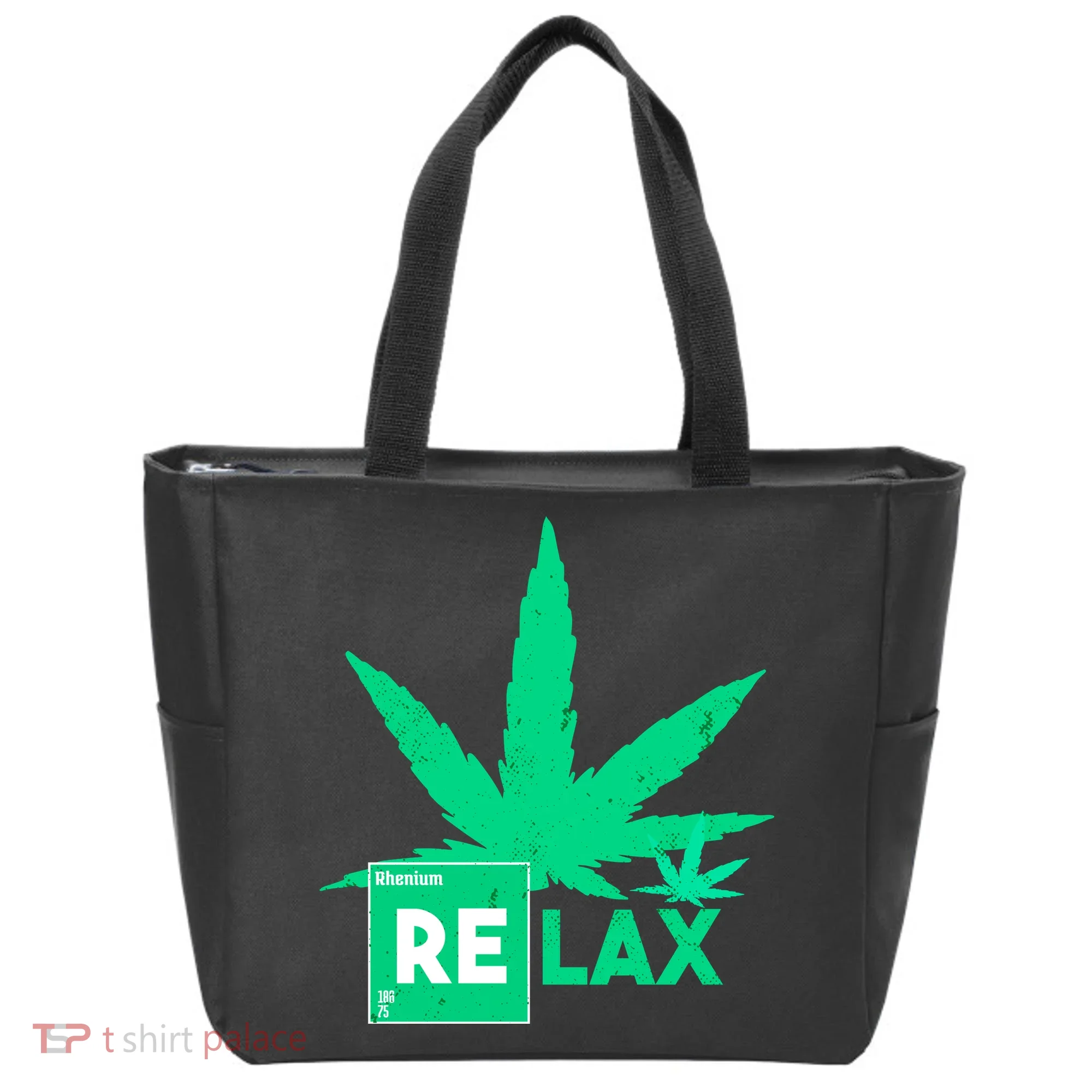Relax Hemp Leaf Medical Marijuana Tote Bag
