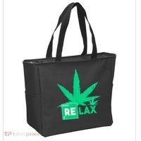Relax Hemp Leaf Medical Marijuana Tote Bag thumb 2