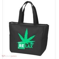 Relax Hemp Leaf Medical Marijuana Tote Bag thumb 3