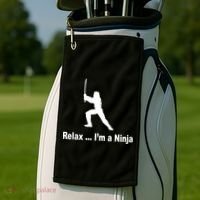 Relax I'm A Ninja Golf Towel thumb 2