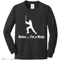 Relax I'm A Ninja Kids Long Sleeve Shirt thumb 0