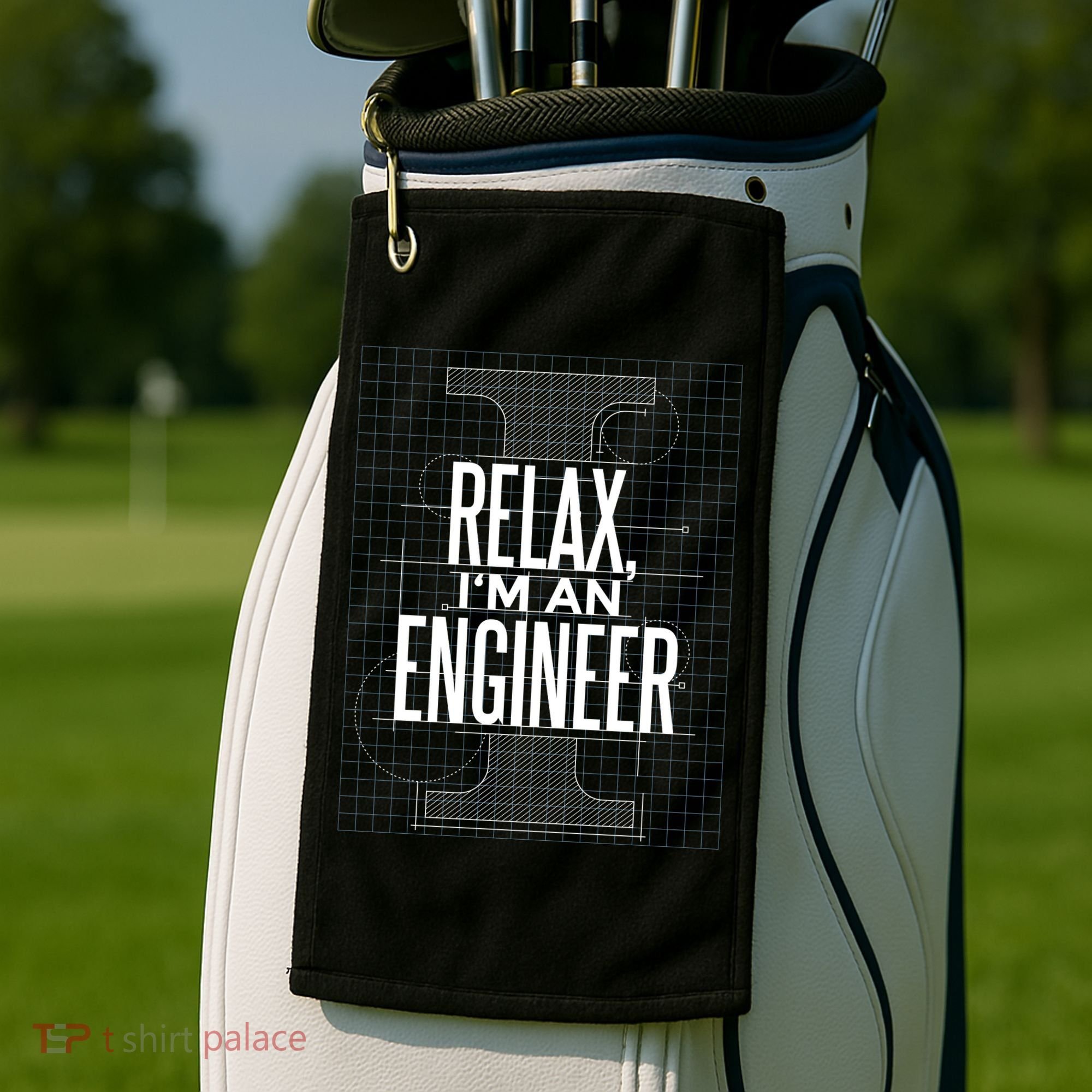 Relax I'm An Engineer Golf Towel