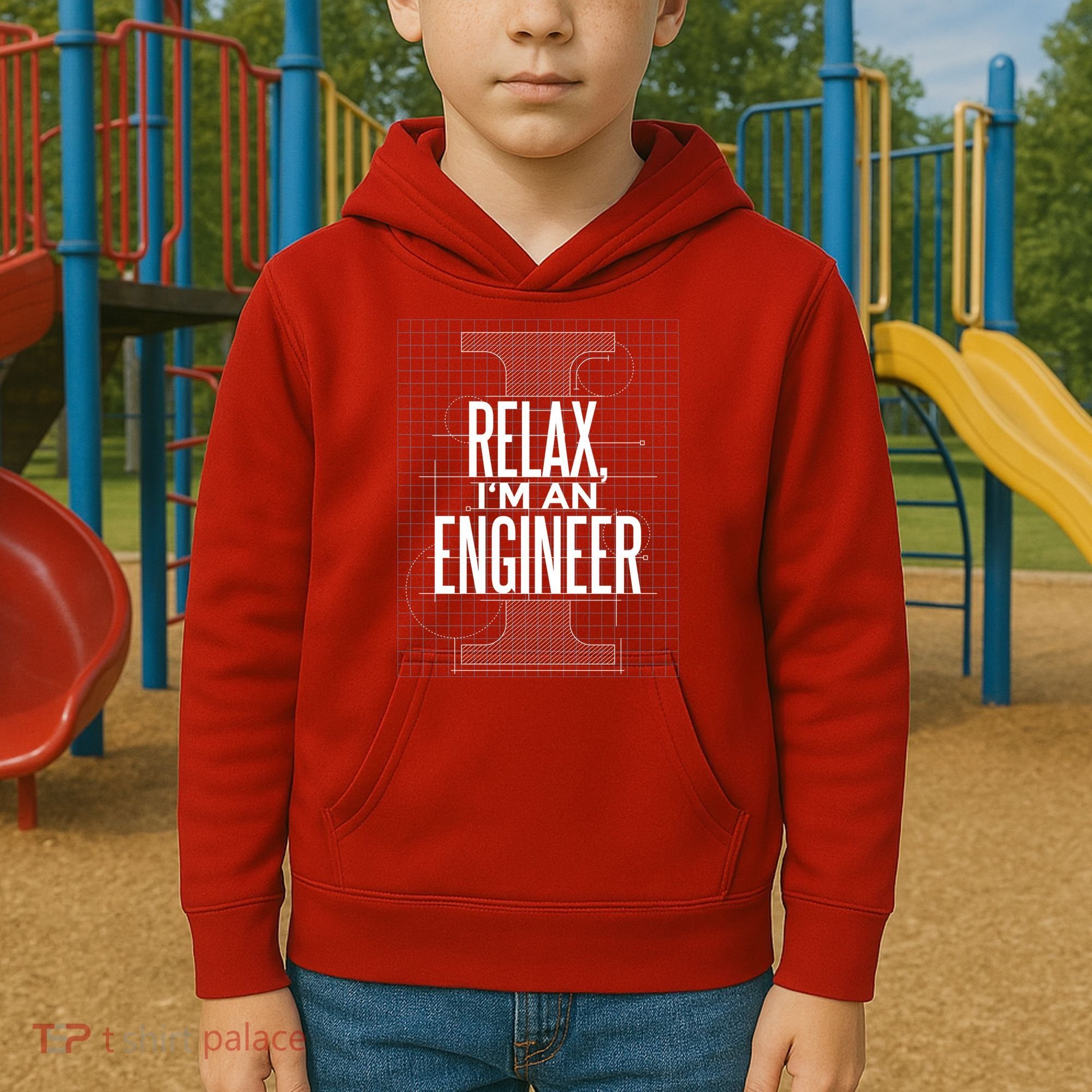 Relax I'm An Engineer Kids Hoodie