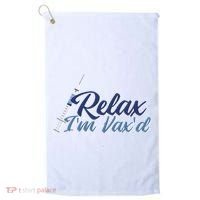 Relax I'm Vax'd Golf Towel thumb 0
