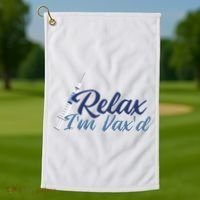 Relax I'm Vax'd Golf Towel thumb 1