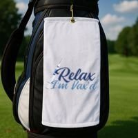 Relax I'm Vax'd Golf Towel thumb 2