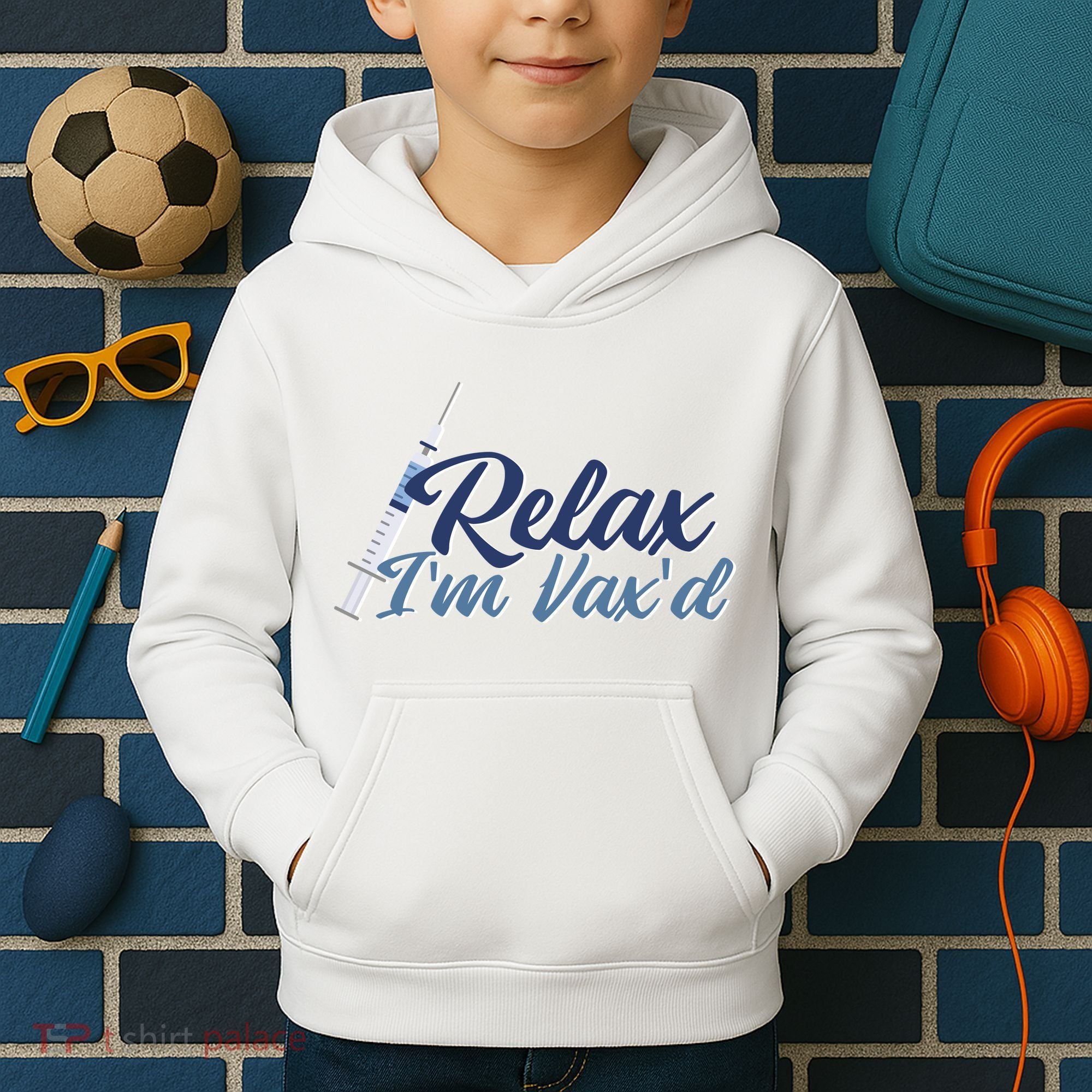 Relax I'm Vax'd Kids Hoodie