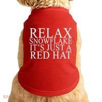 Relax It's Just A Red Hat Pro MAGA Trump 2020 Doggie Tank thumb 0