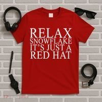 Relax It's Just A Red Hat Pro MAGA Trump 2020 T-Shirt thumb 5