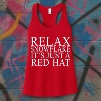 Relax It's Just A Red Hat Pro MAGA Trump 2020 Women's Tank Top thumb 3