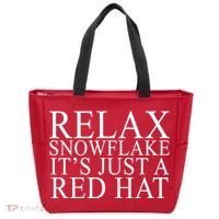 Relax It's Just A Red Hat Pro MAGA Trump 2020 Tote Bag thumb 0