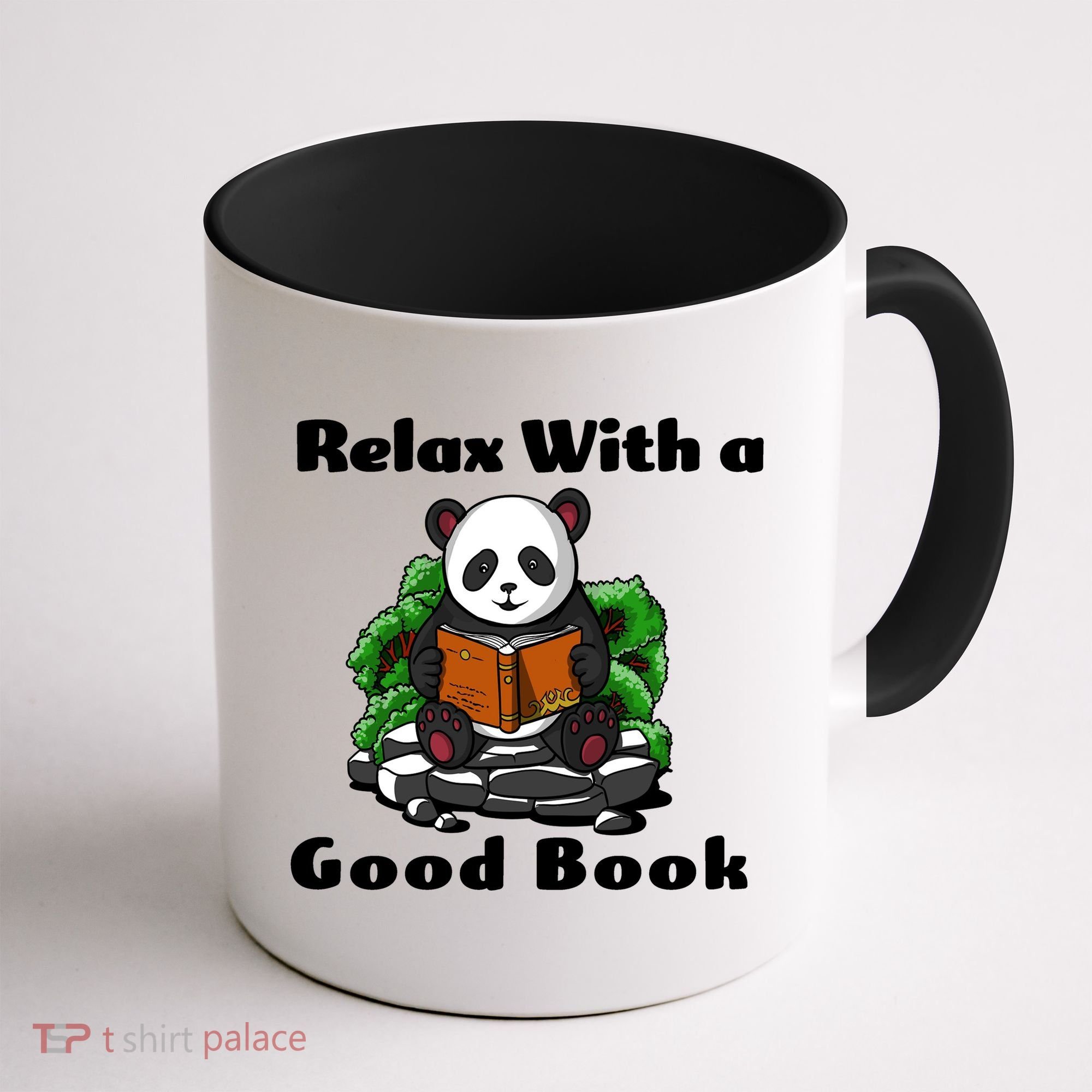 Relax With A Book Cute Panda Coffee Mug