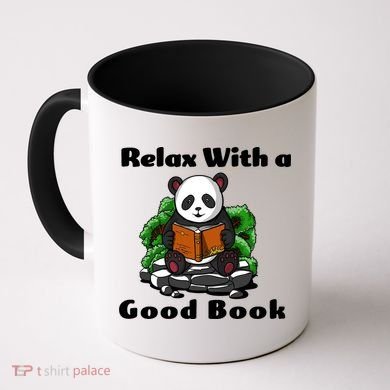 Relax With A Book Cute Panda Coffee Mug