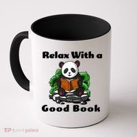 Relax With A Book Cute Panda Coffee Mug thumb 0