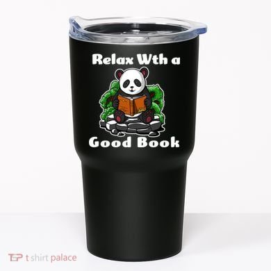 Relax With A Book Cute Panda Tumbler