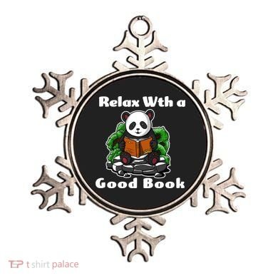 Relax With A Book Cute Panda Ornament