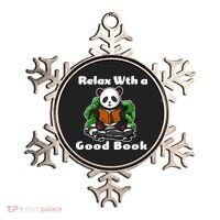 Relax With A Book Cute Panda Ornament thumb 0
