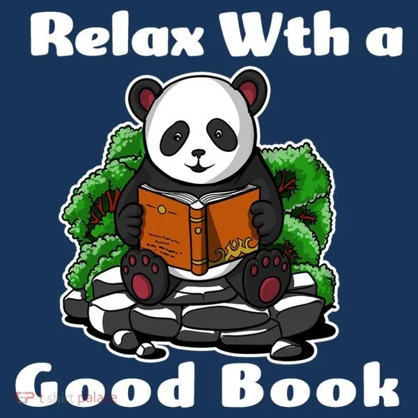 Relax With A Book Cute Panda Doggie Tank