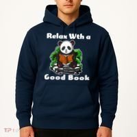Relax With A Book Cute Panda Hoodie thumb 2