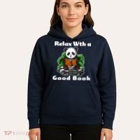 Relax With A Book Cute Panda Hoodie thumb 5