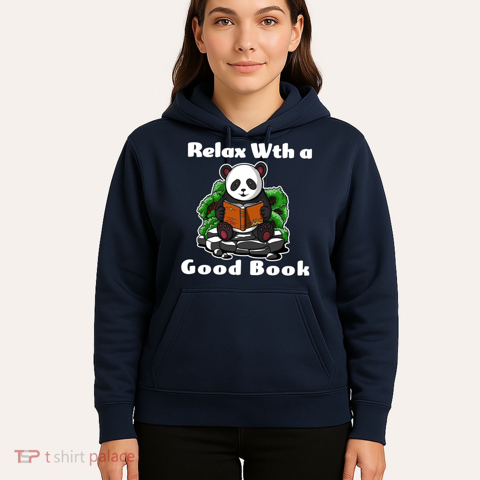 Relax With A Book Cute Panda Hoodie