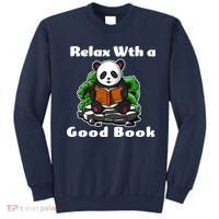 Relax With A Book Cute Panda Sweatshirt thumb 0