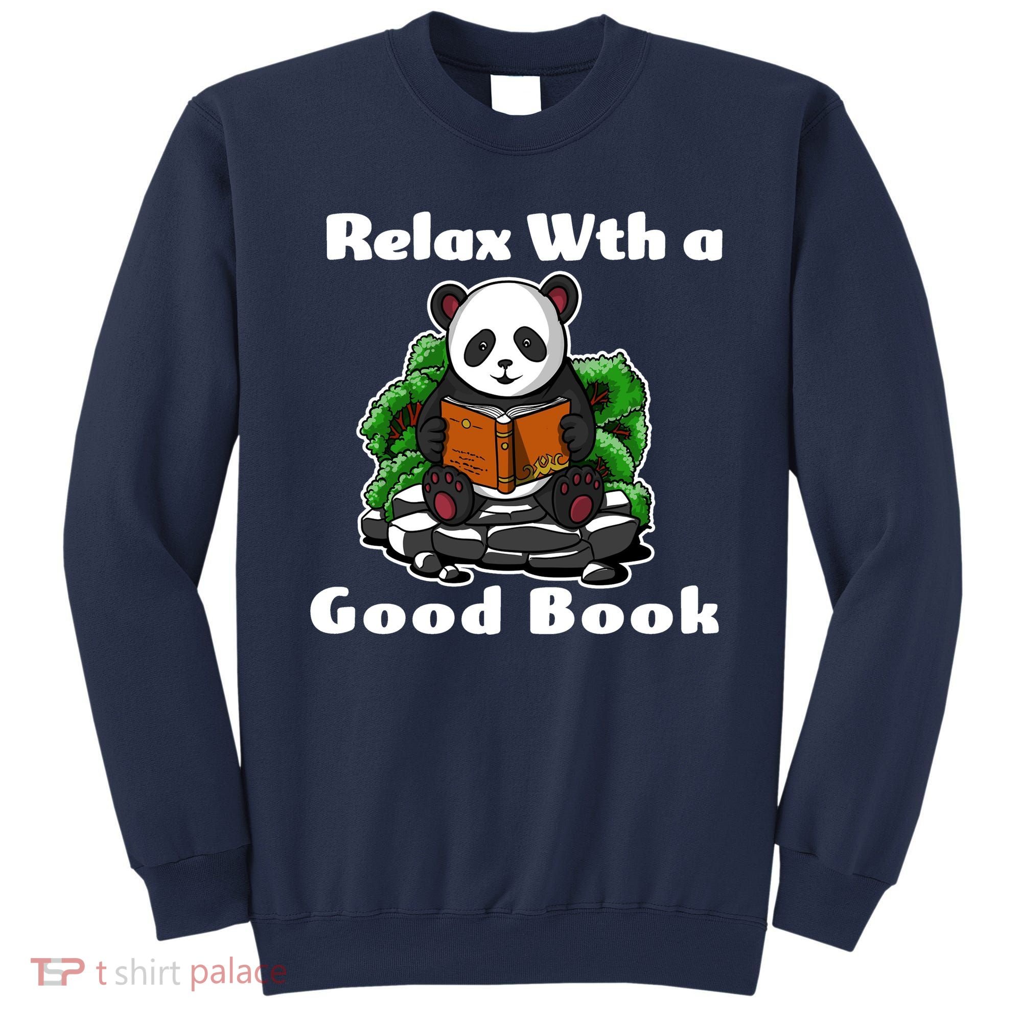 Relax With A Book Cute Panda Sweatshirt