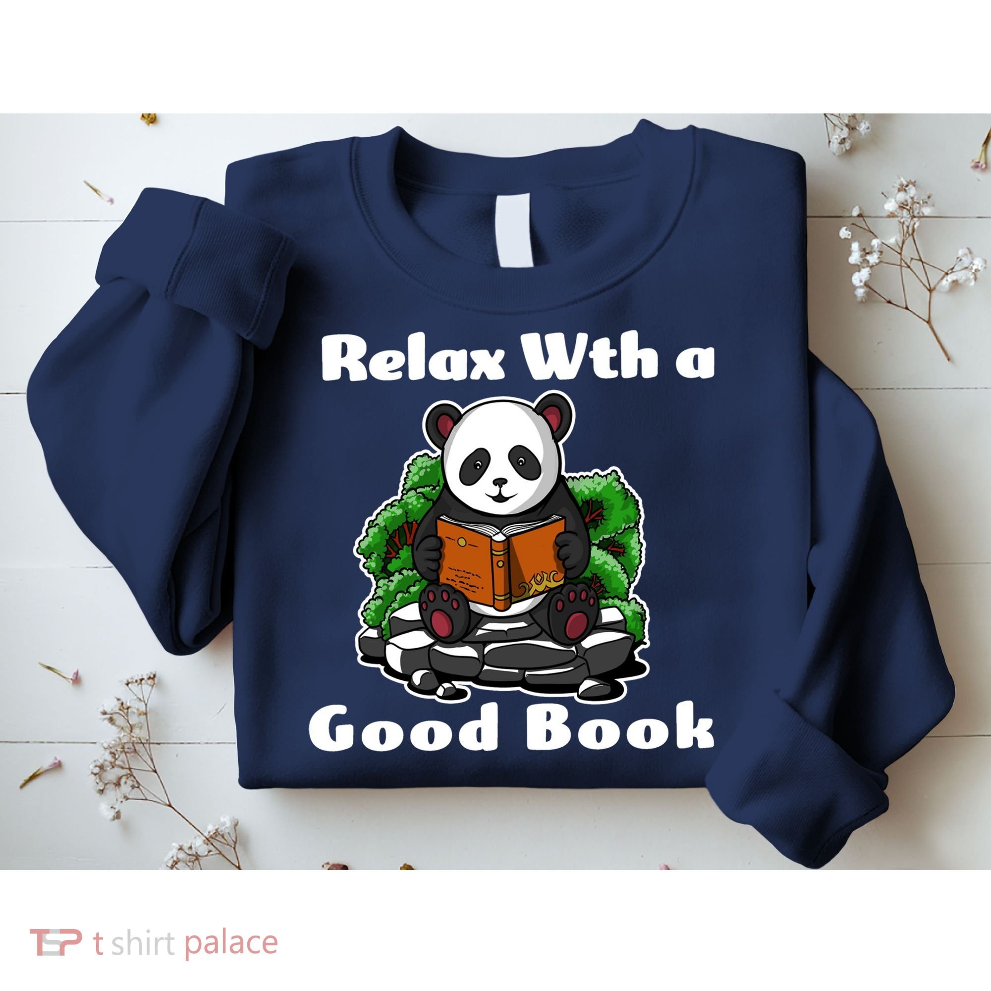 Relax With A Book Cute Panda Sweatshirt
