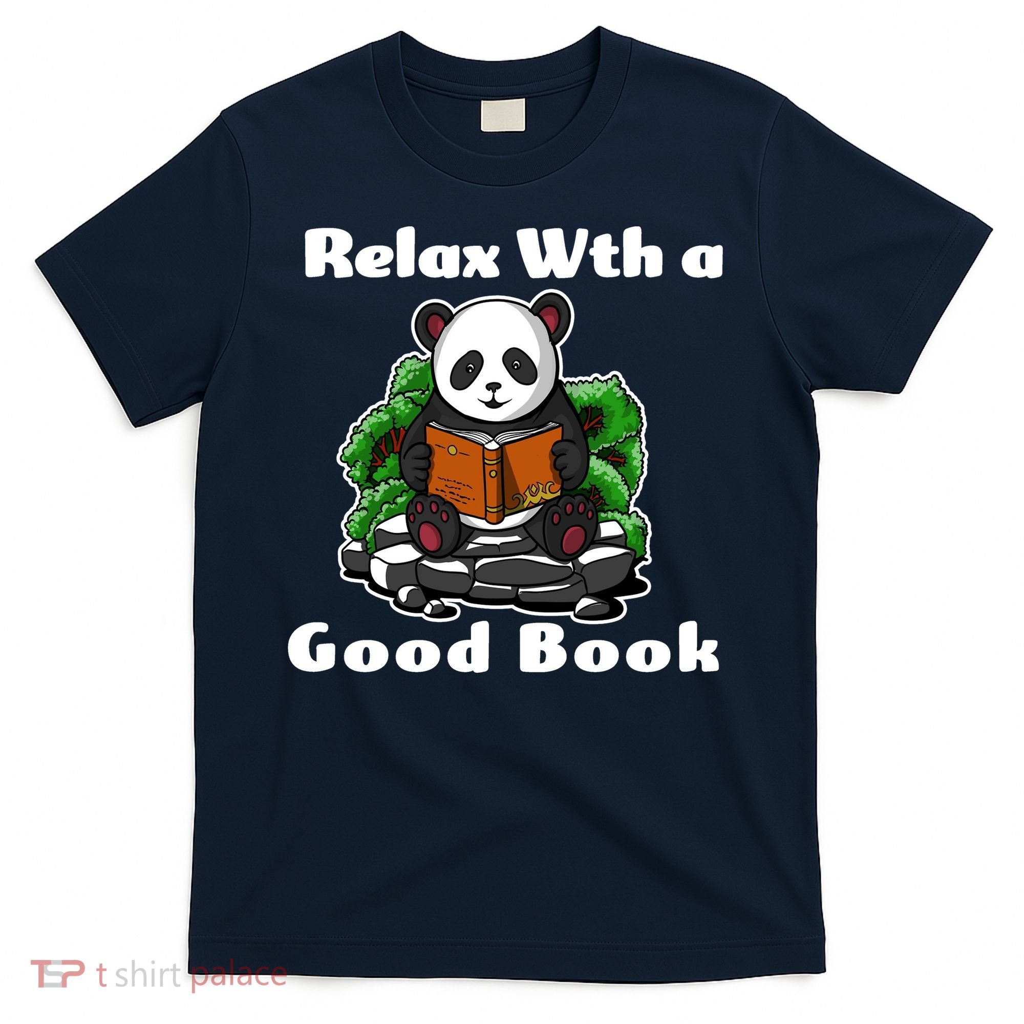 Relax With A Book Cute Panda T-Shirt